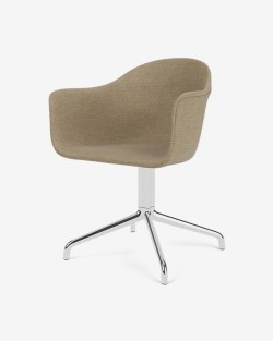 Harbour Dining Chair | Audo Copenhagen | Krzesło z polerowaną aluminiową podstawą Star