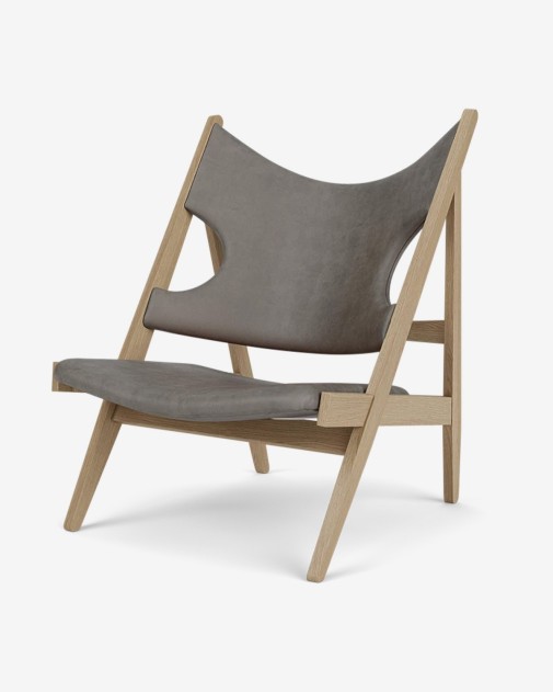 Knitting Lounge Chair | Fotel, skórzana tapicerka