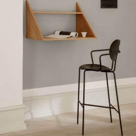 Piet Hein | krzesło barowe | Drewniane siedzisko / Podłokietniki H.75-100 cm