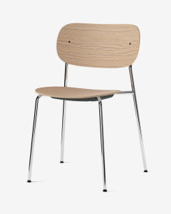 Co Dining Chair | Audo Copenhagen | Krzesło z chromowaną ramą i siedziskiem z forniru