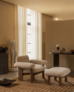 Brasilia Lounge Chair Low Back Sheepskin | Audo CPH | Fotel lounge premium