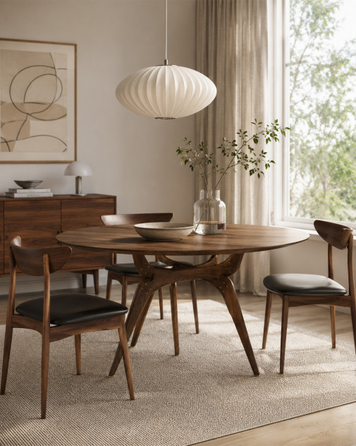 TRIIIO Dining Table Wood | Brdr. Krüger | Okrągły stół z litego drewna