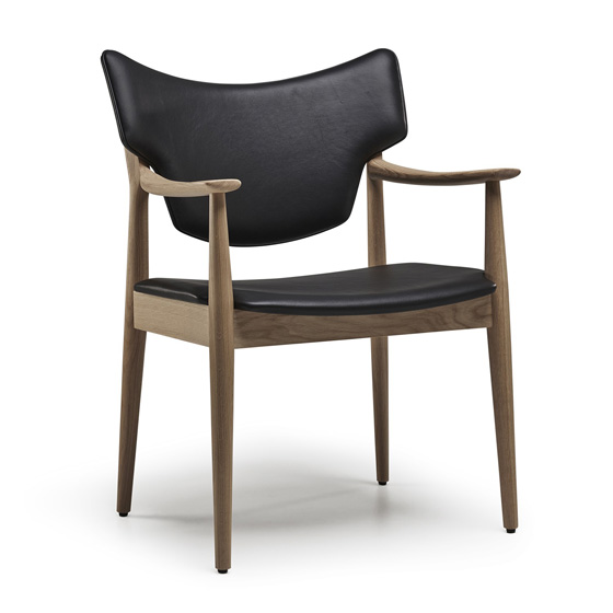 Veng | krzesło, Skóra Naturalna | Kolor: Czarny - Eikund. Sklep internetowy HomeNook
