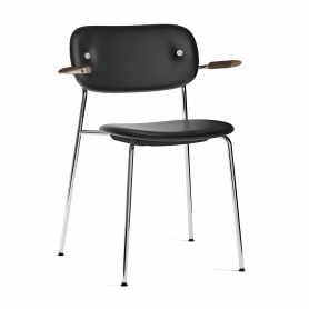 Co Chair | krzesło w pełni tapicerowane + podłokietniki | chrom