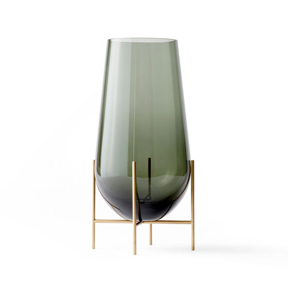 Échasse Vase | Wazon | Mosiądz, Przydymione Szkło Rozmiar | L  - Menu. Sklep internetowy HomeNook