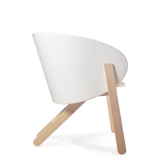 Curva | fotel, Biały Lakier - Branca Lisboa. Sklep internetowy HomeNook