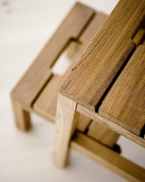 Dania Step Ladder | Drabinka z litego drewna - składana