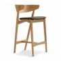 Sibast No 7 | krzesło barowe | dąb H75, Dąb Mydlony Wełna | Kolor: Ciemnoszary - Sibast. Sklep internetowy HomeNook