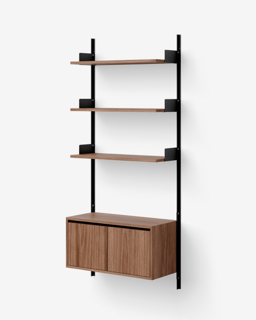 New Works Wall Shelf 1900 Cabinet Low w. Doors | New Works | Regał ścienny z niską szafką