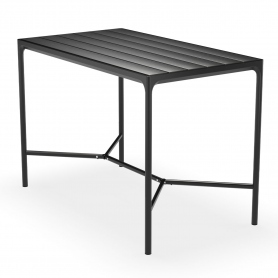FOUR | stół barowy ogrodowy - czarny blat | 160 x 90 cm