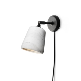 Material | lampa ścienna | biały marmur
