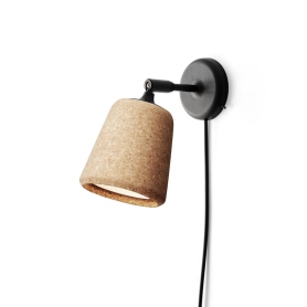 Material | lampa ścienna | naturalny korek