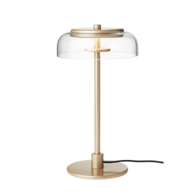 BLOSSI TABLE SMALL | lampa stołowa | nordycki złoty / przezroczyste szkło