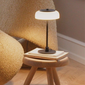 BLOSSI TABLE SMALL | lampa stołowa | czarny / opal