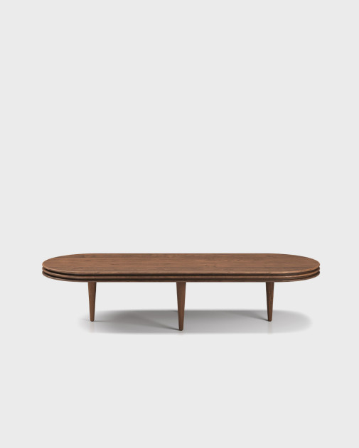 Groove Coffee Table Oval | dk3 | Owalny stolik kawowy z litego drewna