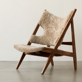 Knitting Lounge Chair, Sheepskin | fotel