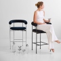 BAIA COUNTER STOOL | krzesło barowe z tapicerowanym oparciem