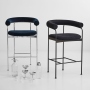 BAIA COUNTER STOOL | krzesło barowe z tapicerowanym oparciem