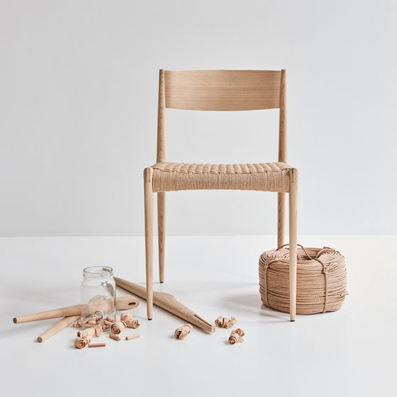 PIA CHAIR | krzesło | dąb / naturalny sznurek, Dąb Ręcznie Tkane | Papierowy Sznurek - dk3. Sklep internetowy HomeNook