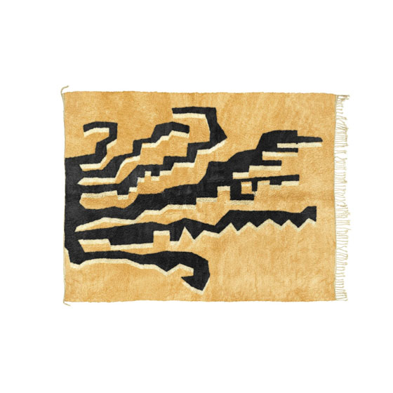 Agave Żółty + Czarny| Beni Rugs | Dywan, 153 x 214 cm Frędzle - Beni Rugs. Sklep internetowy HomeNook