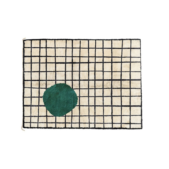 Dot - Zielony | Beni Rugs | Dywan, 153 x 214 cm Bez Frędzli  - Beni Rugs. Sklep internetowy HomeNook