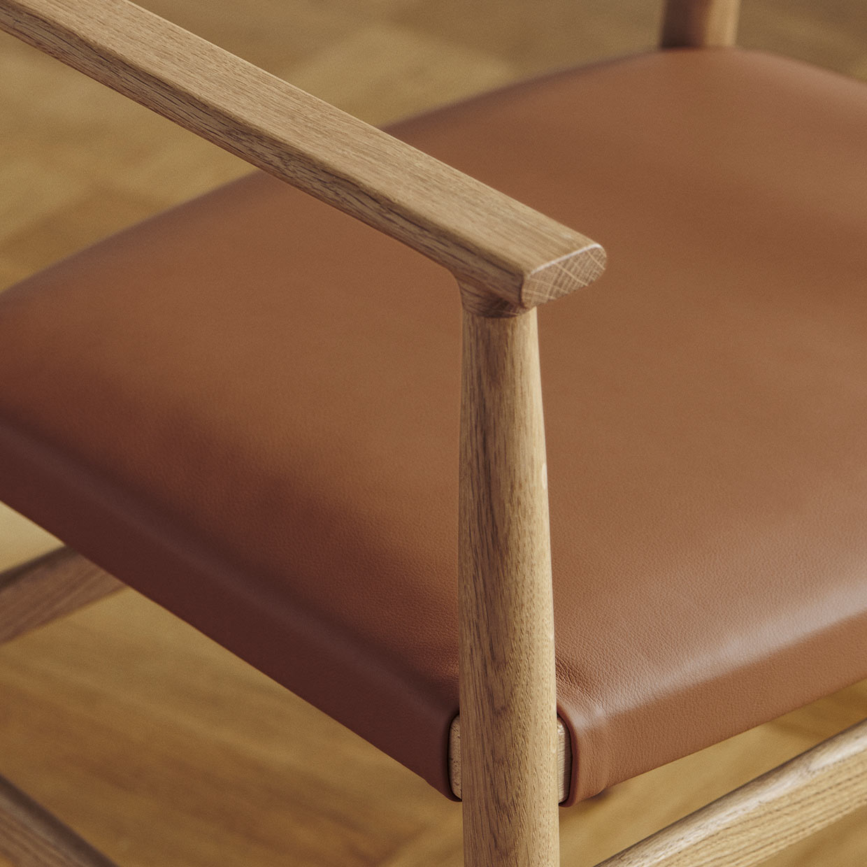 ARV Chair krzesło tapicerowane skórą Brdr Kruger
